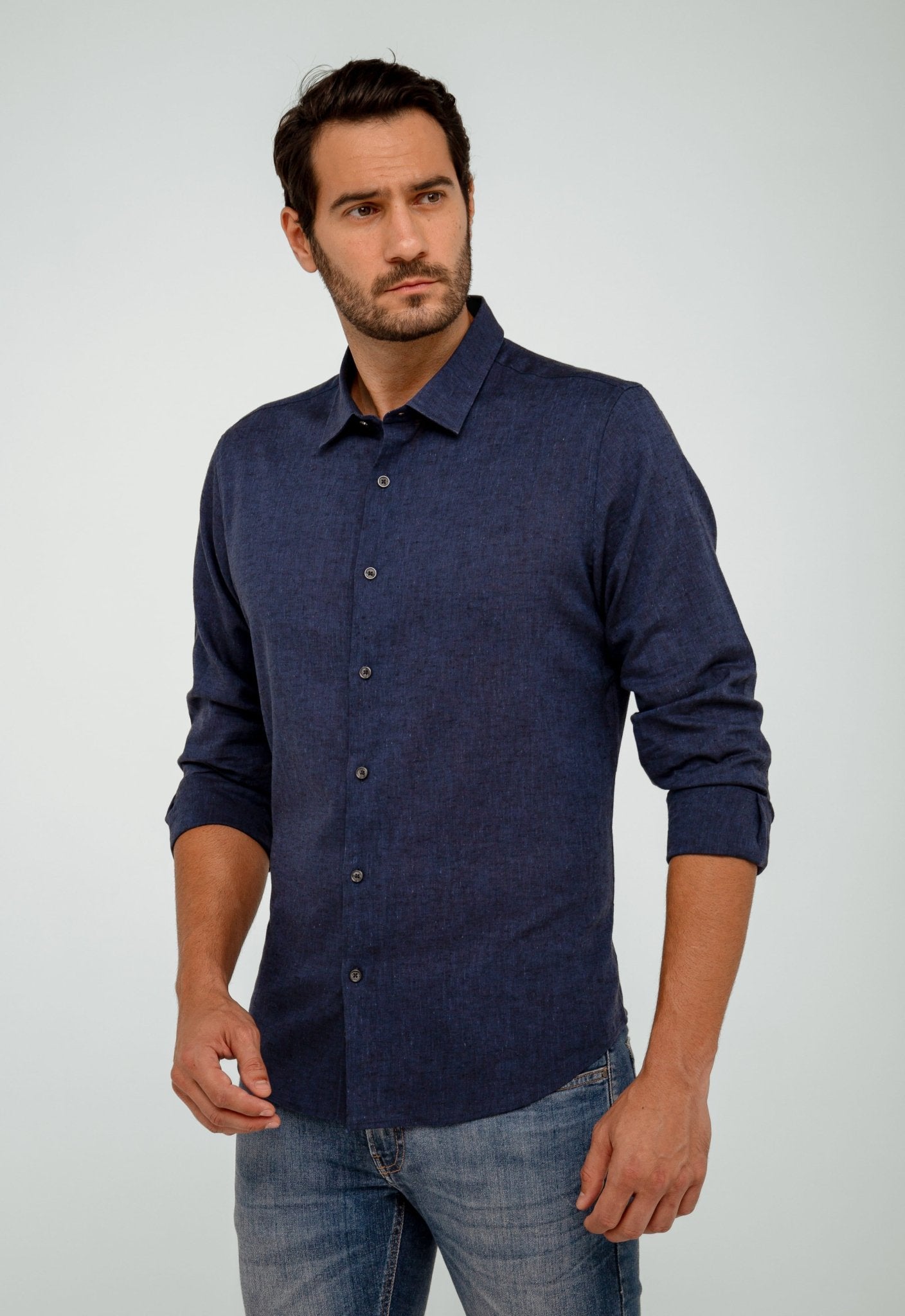 Camisa Dom Henrico Manga Longa Regular Linho - Henri Store