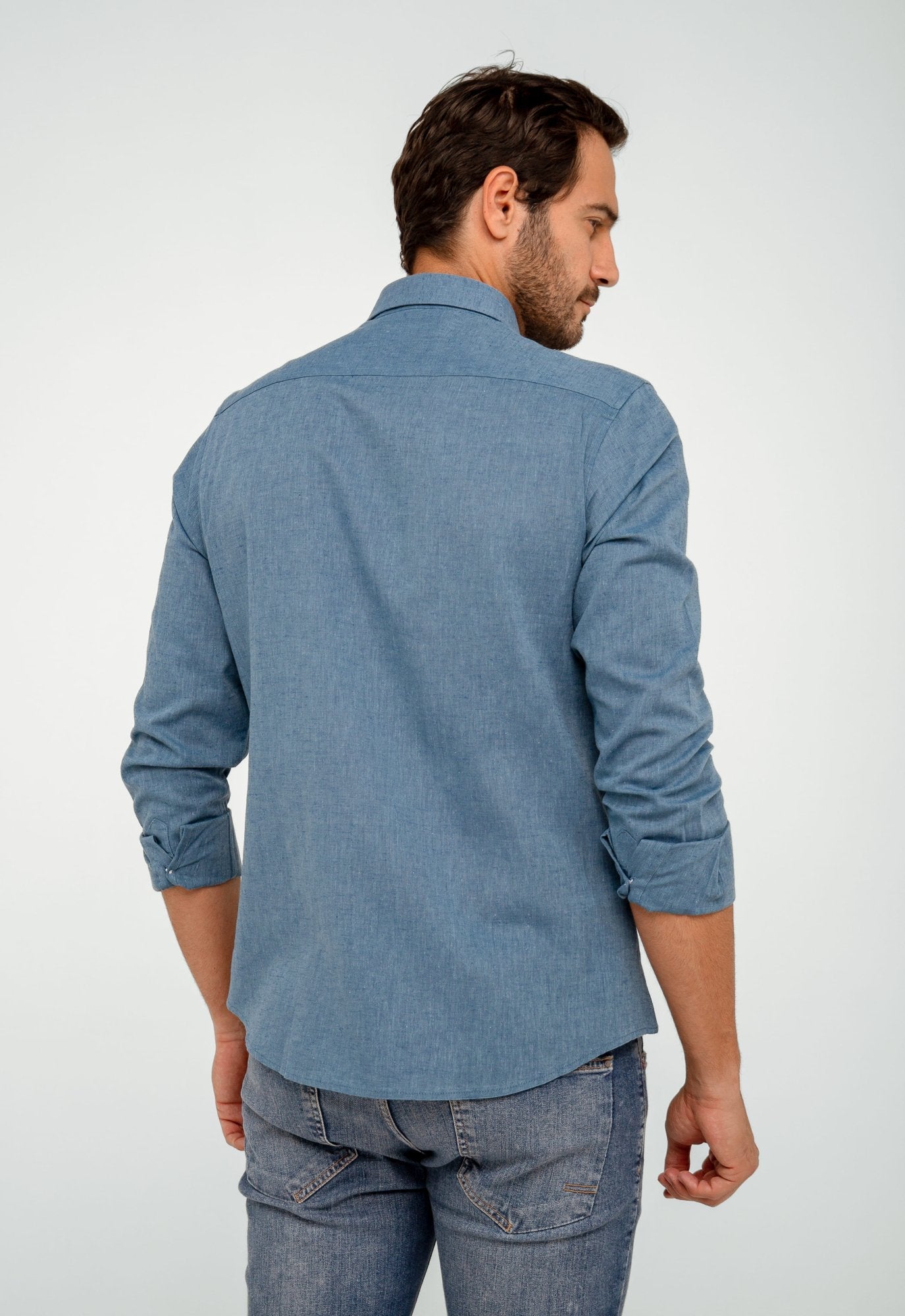 Camisa Dom Henrico Manga Longa Slim Fit Linho - Henri Store