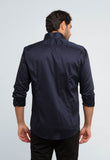 Camisa Dom Henrico Masculina Preta Gola Padre Slim Fit Algodão Egípcio - Henri Store