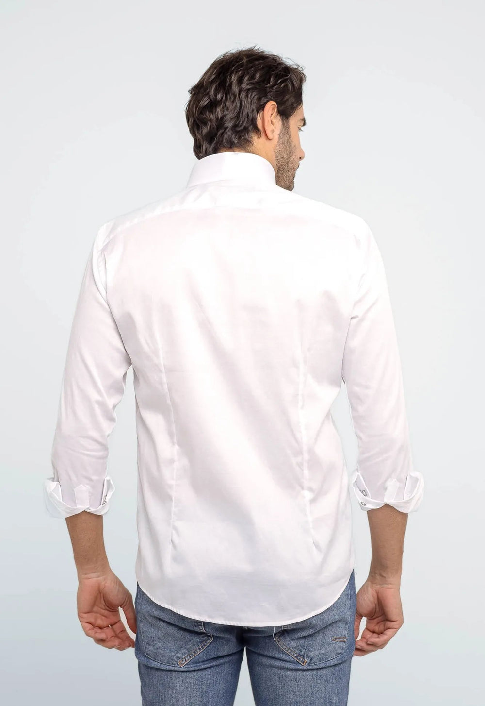 Camisa Dom Henrico Masculina Preta Gola Padre Slim Fit Algodão Egípcio - Henri Store