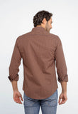 Camisa Dom Henrico Masculina Xadrez Pequeno Laranja Slim Fit Estilo Casual Moderno - Henri Store