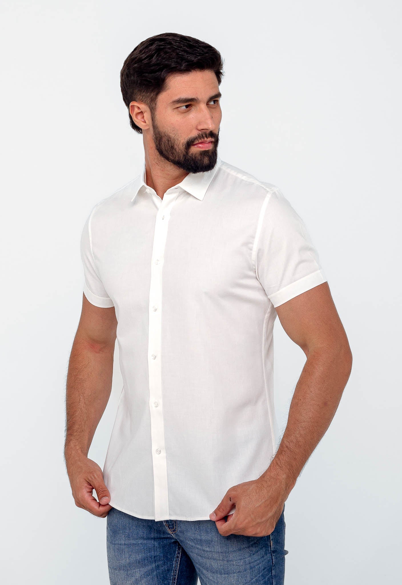 Camisa Dom Henrico Mc Slim Fit Oxford Branco - Henri Store