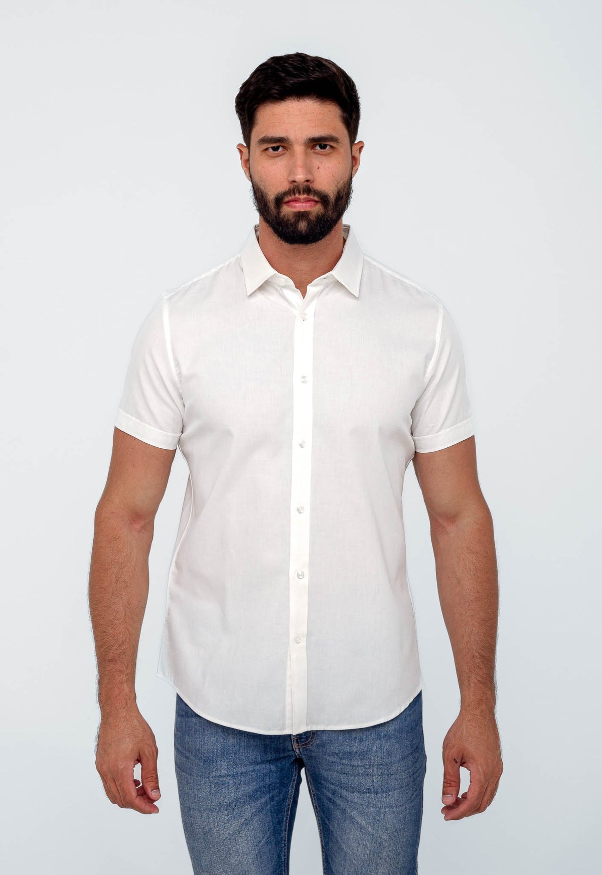 Camisa Dom Henrico Mc Slim Fit Oxford Branco - Henri Store