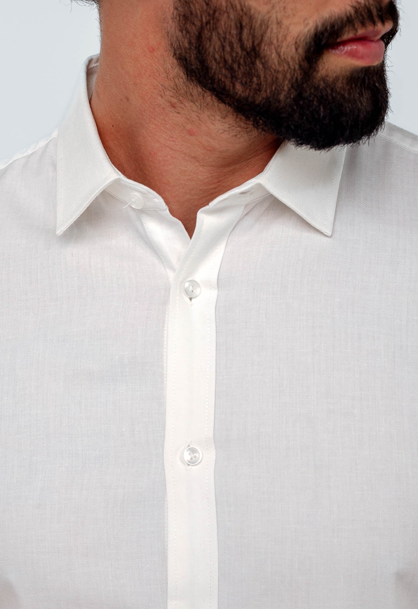 Camisa Dom Henrico Mc Slim Fit Oxford Branco - Henri Store