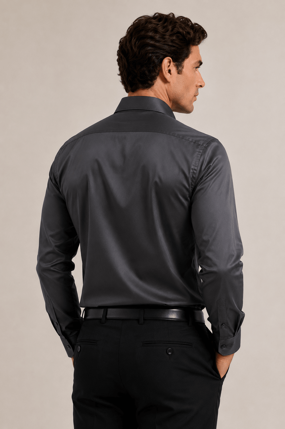 Camisa Dom Henrico ML Acetinada Lisa - Henri Store