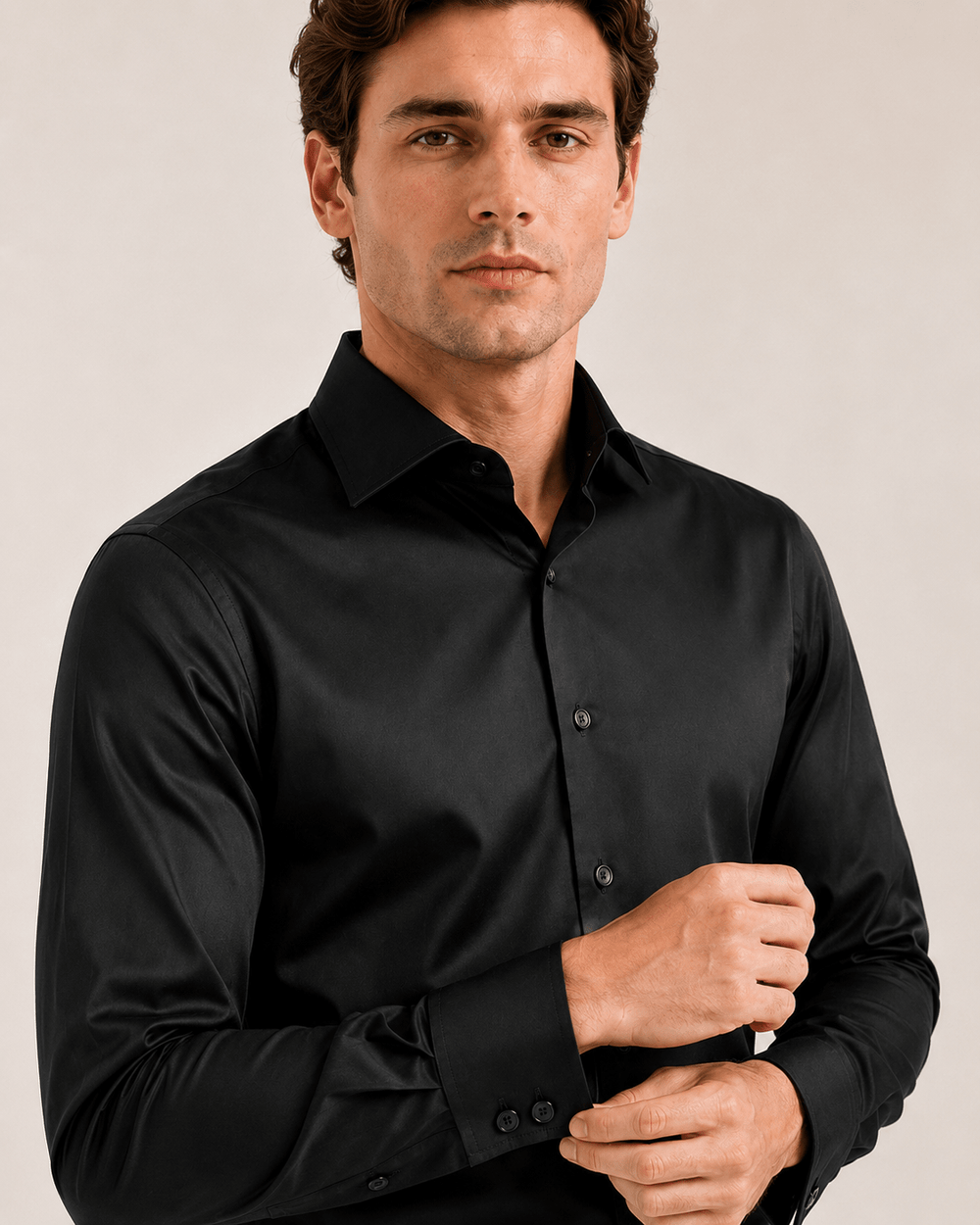 Camisa Dom Henrico ML Acetinada Lisa - Henri Store