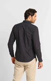 Camisa Dom Henrico Ml Alfaiataria Xadrez Preta - Henri Store