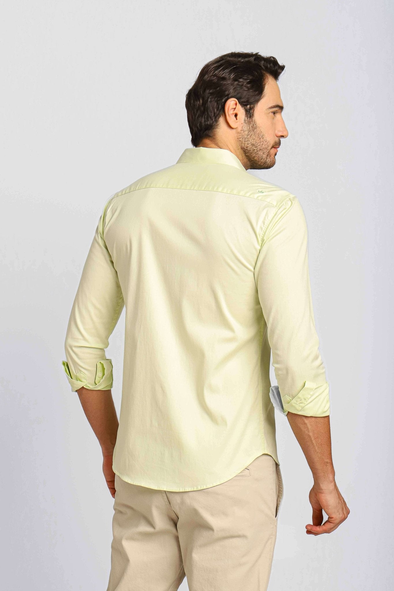 Camisa Dom Henrico Ml Basica Verde Claro - Henri Store