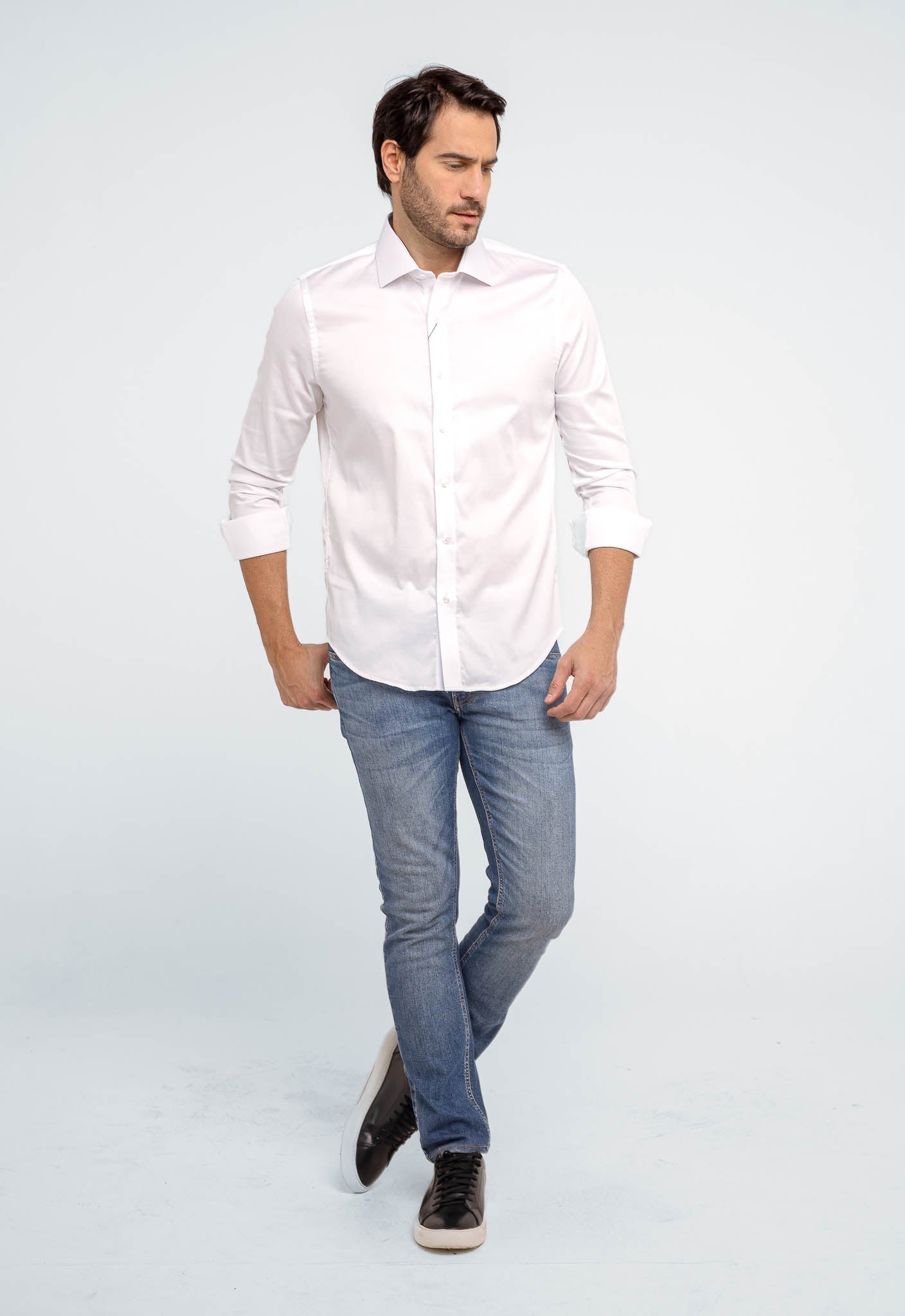 Camisa Dom Henrico ML C/ Botão Algodão Egípcio - Henri Store