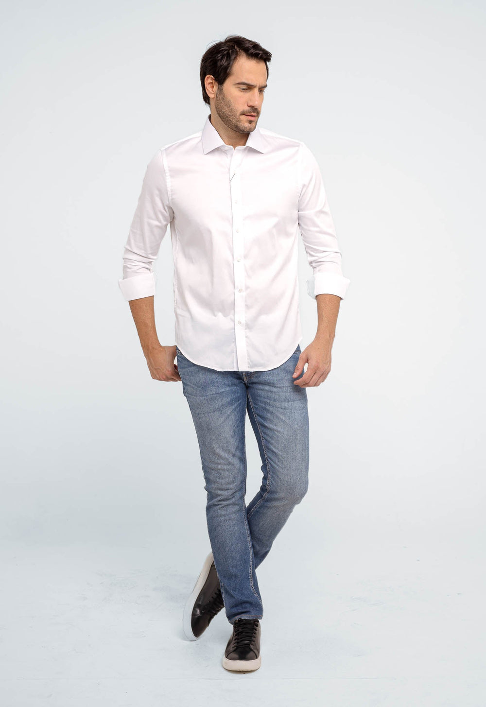 Camisa Dom Henrico ML C/ Botão Algodão Egípcio - Henri Store