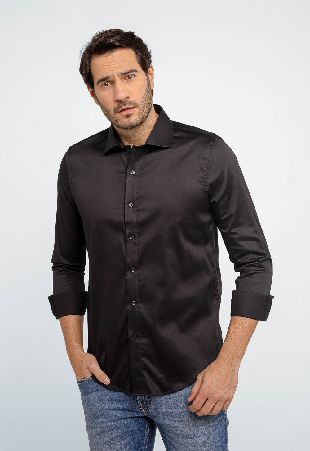 Camisa Dom Henrico ML C/ Botão Algodão Egípcio - Henri Store