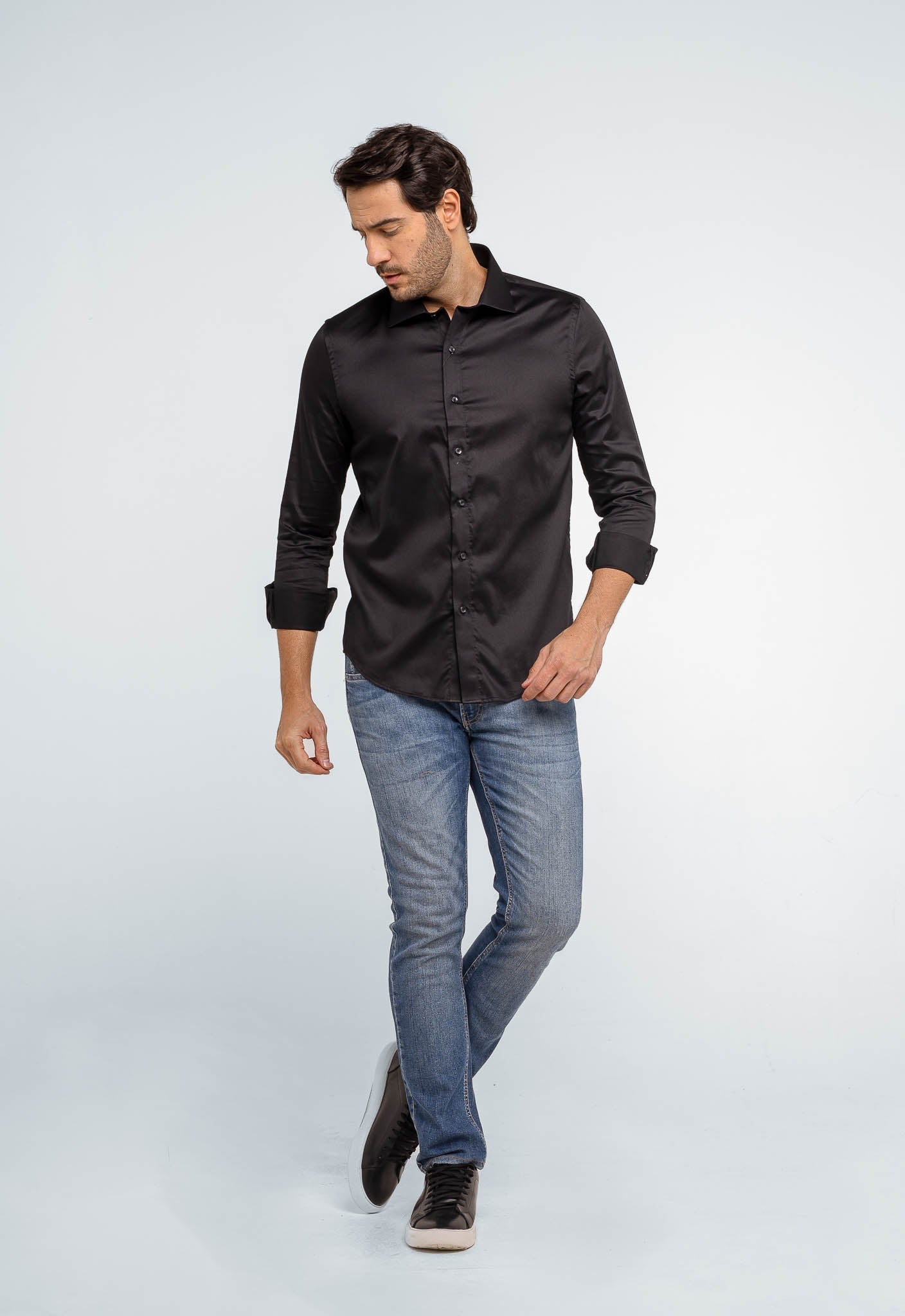 Camisa Dom Henrico ML C/ Botão Algodão Egípcio - Henri Store
