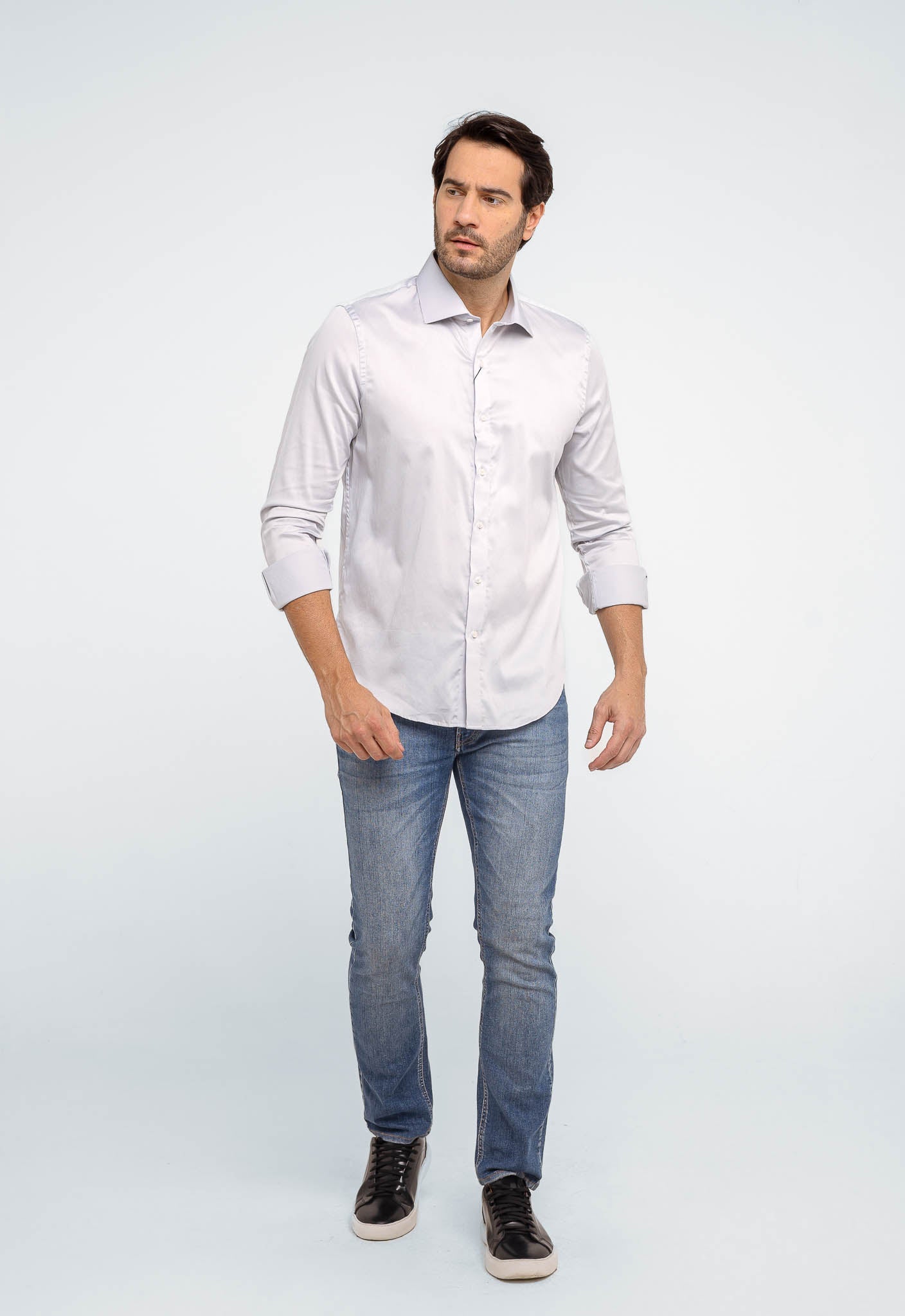Camisa Dom Henrico ML C/ Botão Algodão Egípcio - Henri Store