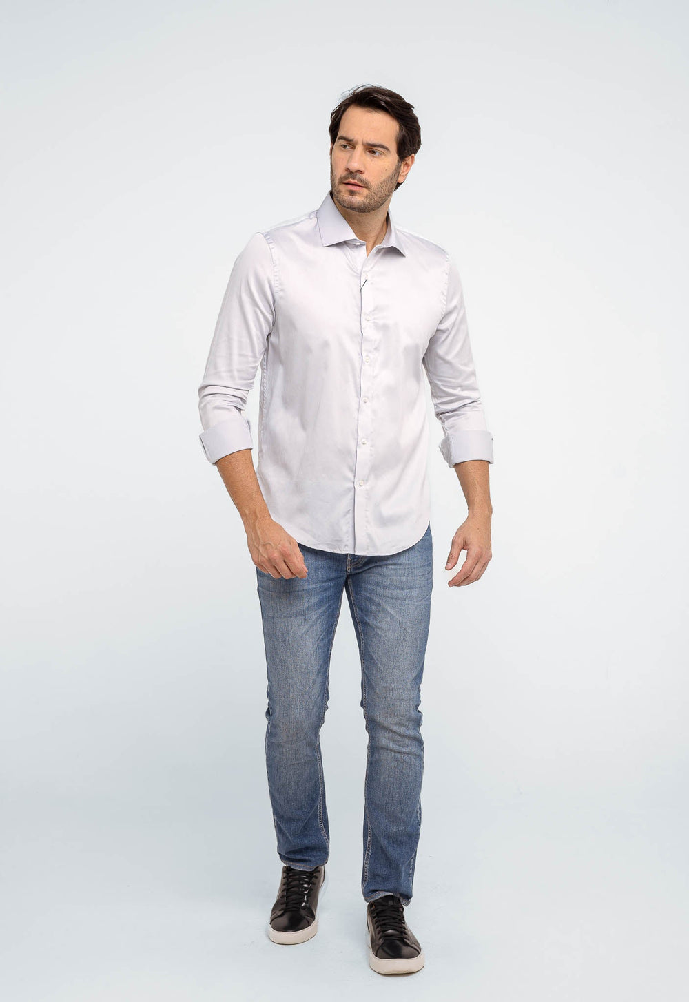 Camisa Dom Henrico ML C/ Botão Algodão Egípcio - Henri Store