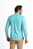 Camisa Dom Henrico ml Napoli Slim Fit Xadrez Azul Turquesa - Henri Store