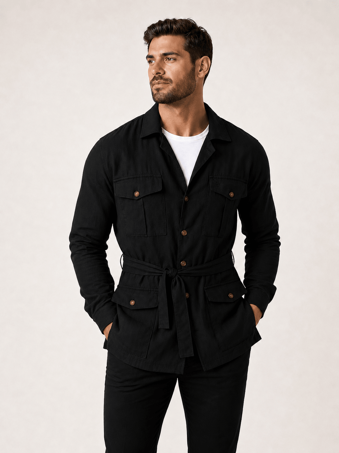 Camisa Dom Henrico ML Parka em Linho Italiano - Henri Store