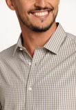Camisa Dom Henrico Ml Regular Fit Cinza Quadriculada - Henri Store