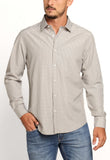 Camisa Dom Henrico Ml Regular Fit Cinza Quadriculada - Henri Store