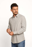 Camisa Dom Henrico Ml Regular Fit Cinza Quadriculada - Henri Store