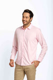 Camisa Dom Henrico Ml Regular Fit Rosa - Henri Store