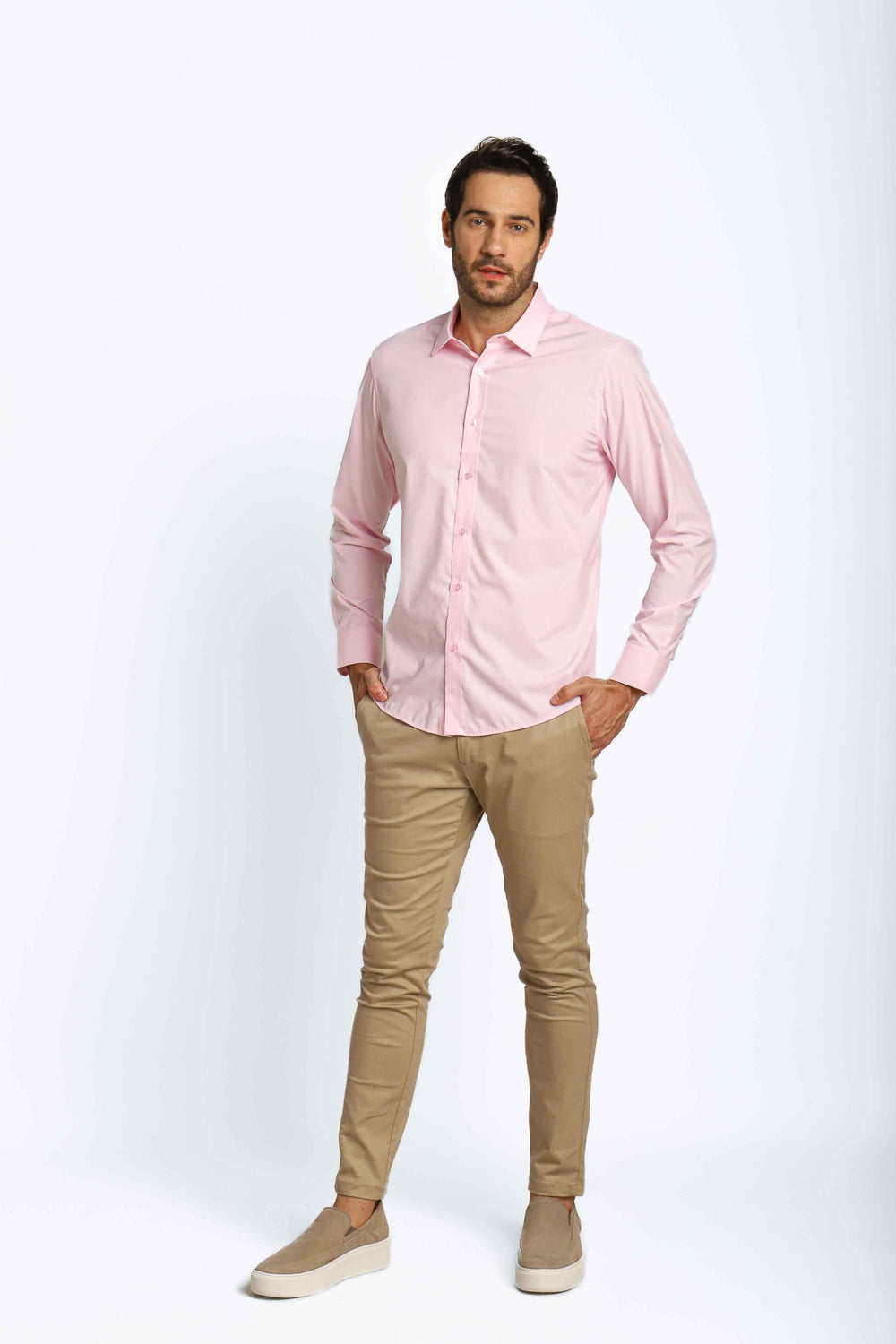 Camisa Dom Henrico Ml Regular Fit Rosa - Henri Store