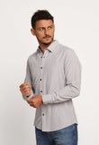 Camisa Dom Henrico Ml Regular Fit Xadrez Branco - Henri Store