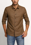 Camisa Dom Henrico Ml Regular Fit Xadrez Marrom - Henri Store