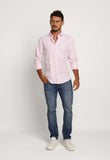 Camisa Dom Henrico Ml Regular Maquinetada Rosa - Henri Store