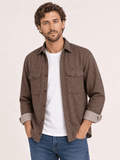 Camisa Dom Henrico ML Sarja Premium com Bolsos Frontais - Henri Store