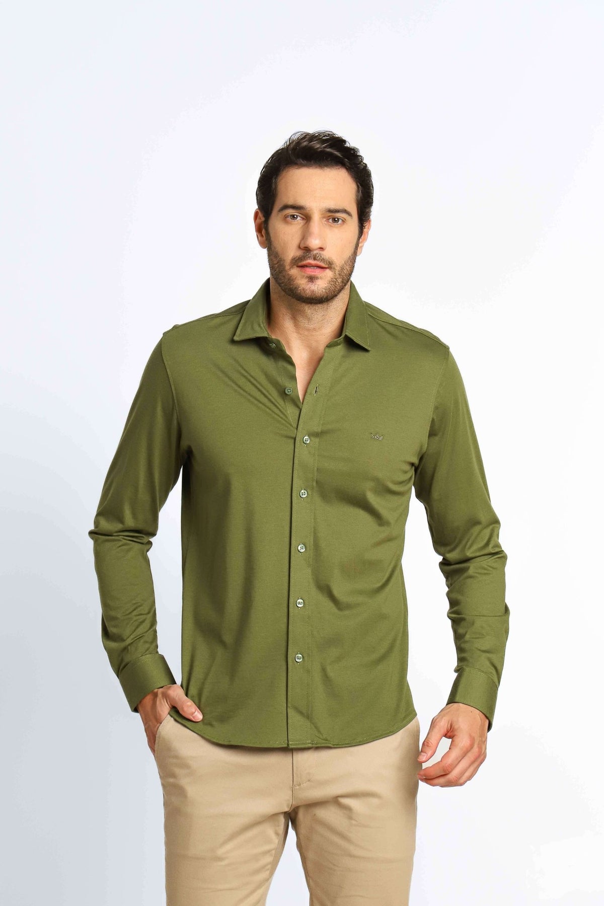 Camisa Dom Henrico Ml Slim Algodão Egípcio - Henri Store