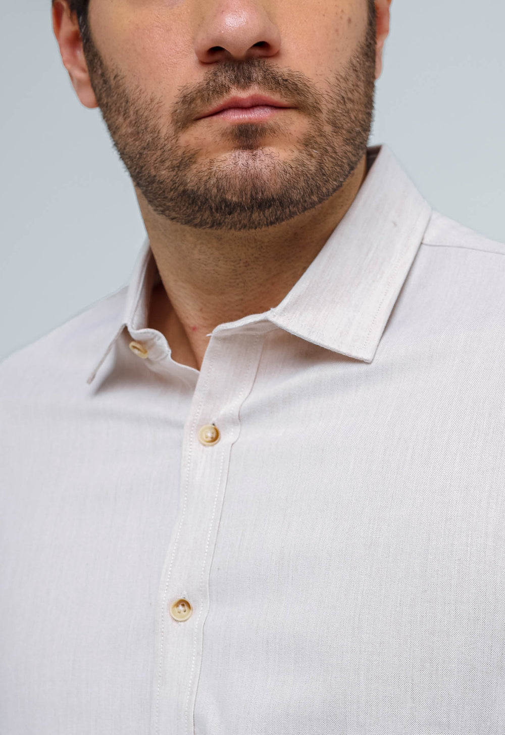 Camisa Dom Henrico Ml Slim Fit Areia - Henri Store