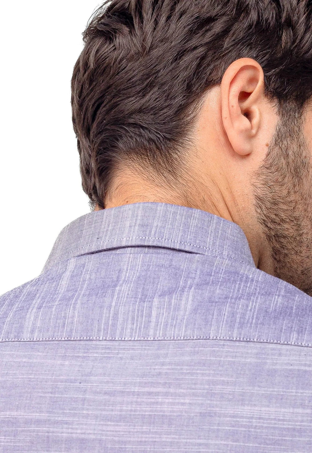 Camisa Dom Henrico Ml Slim Fit Azul Mescla - Henri Store