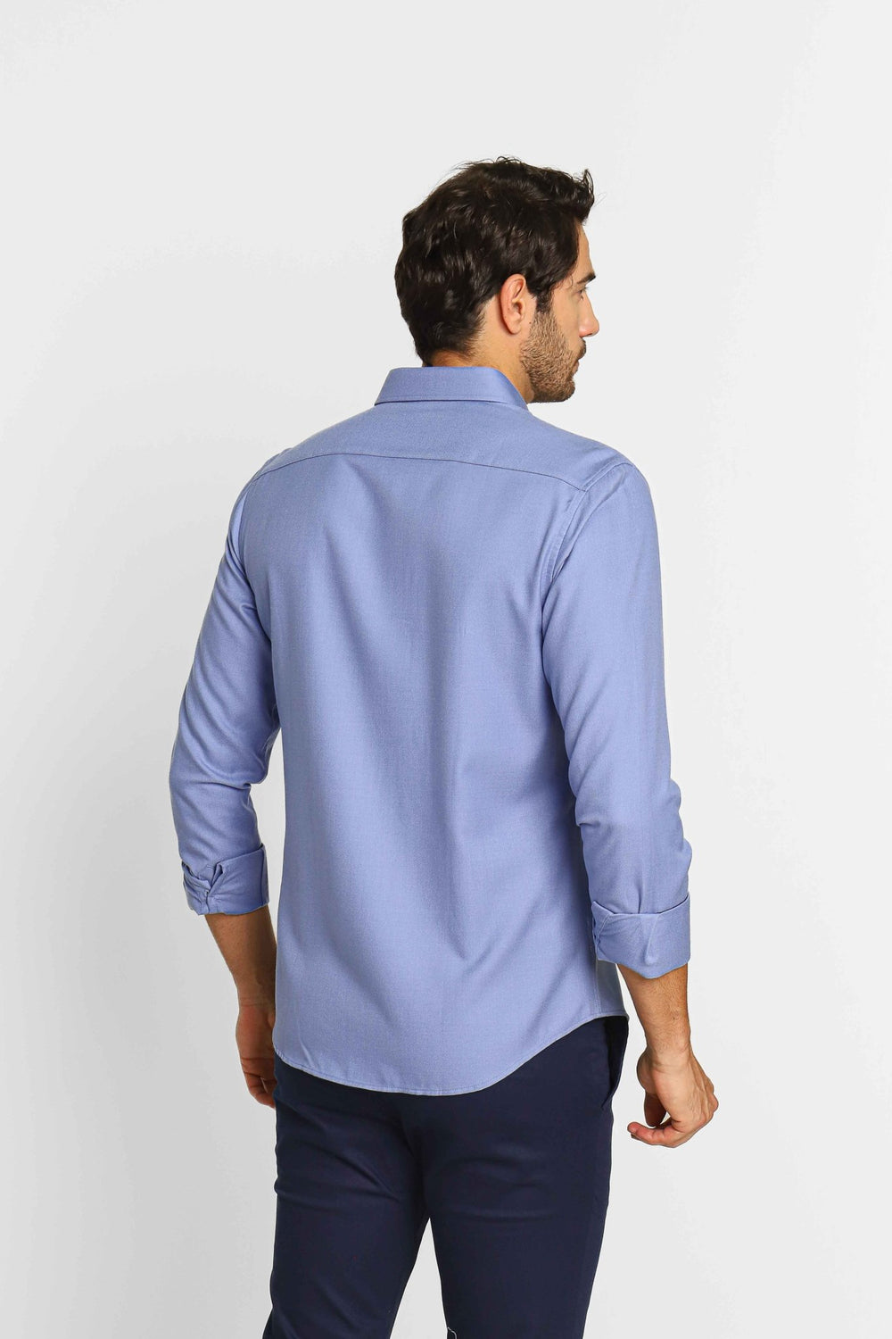 Camisa Dom Henrico Ml Slim Fit Azul - Henri Store