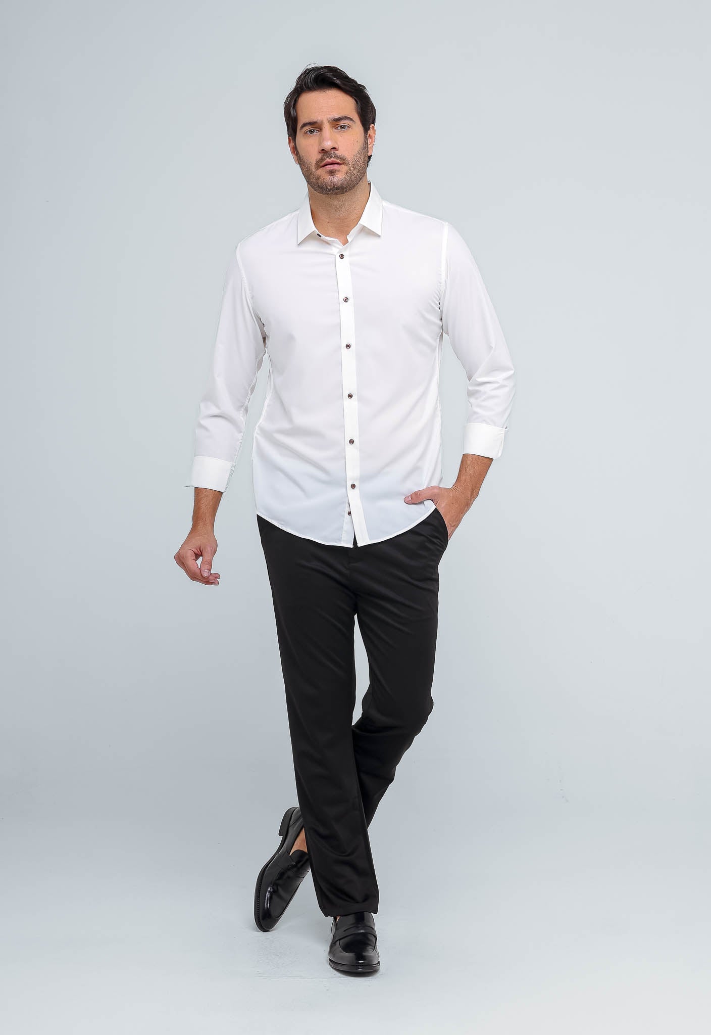 Camisa Dom Henrico Ml Slim Fit Branco - Henri Store