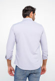 Camisa Dom Henrico Ml Slim Fit Cinza Claro - Henri Store