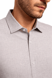 Camisa Dom Henrico Ml Slim Fit Cinza - Henri Store