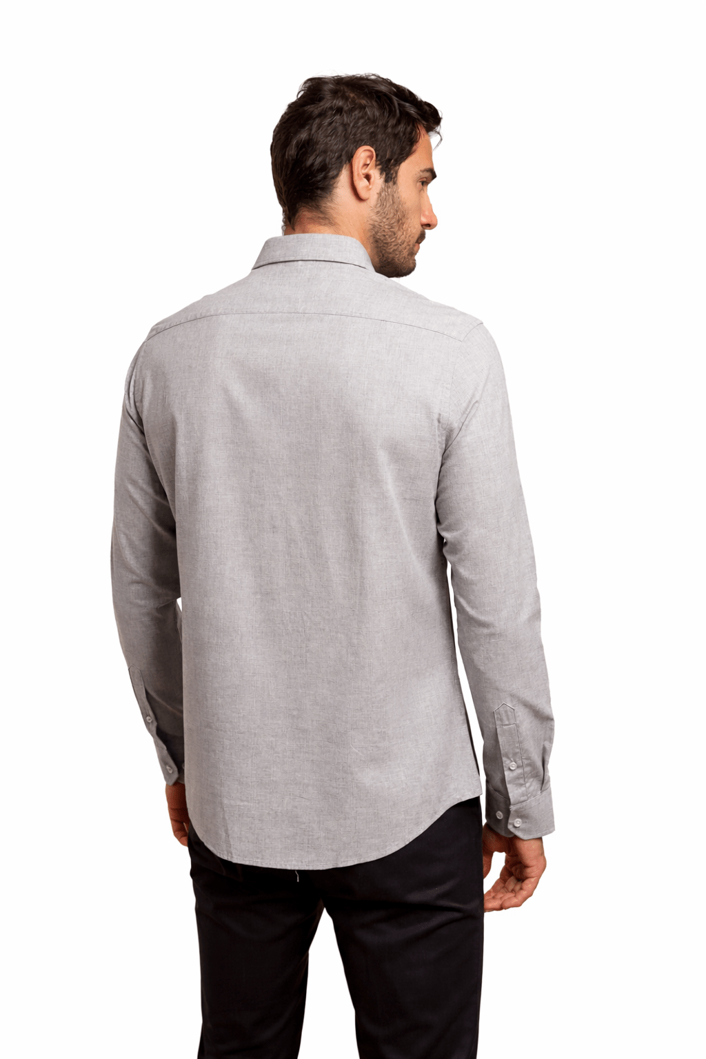 Camisa Dom Henrico Ml Slim Fit Cinza - Henri Store