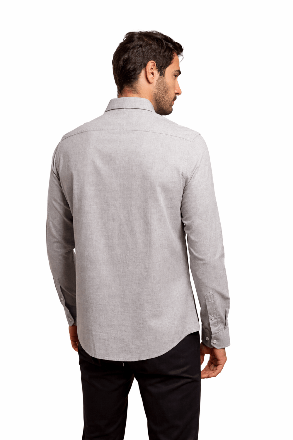 Camisa Dom Henrico Ml Slim Fit Cinza - Henri Store