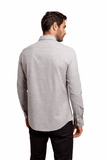Camisa Dom Henrico Ml Slim Fit Cinza - Henri Store