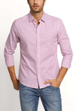Camisa Dom Henrico Ml Slim Fit Lilas Quadriculada - Henri Store