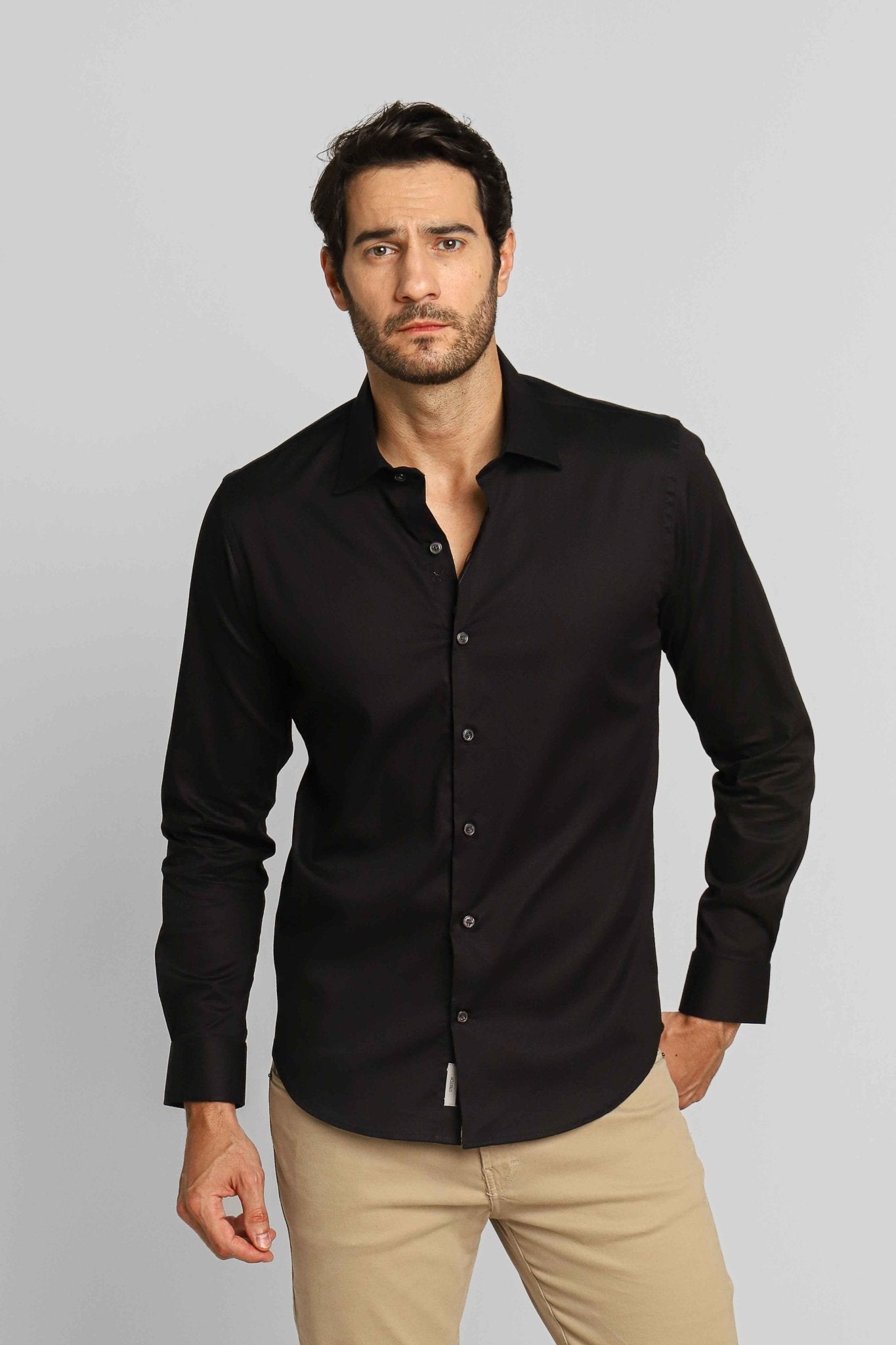 Camisa Dom Henrico ml Slim Fit Maquinetada - Henri Store