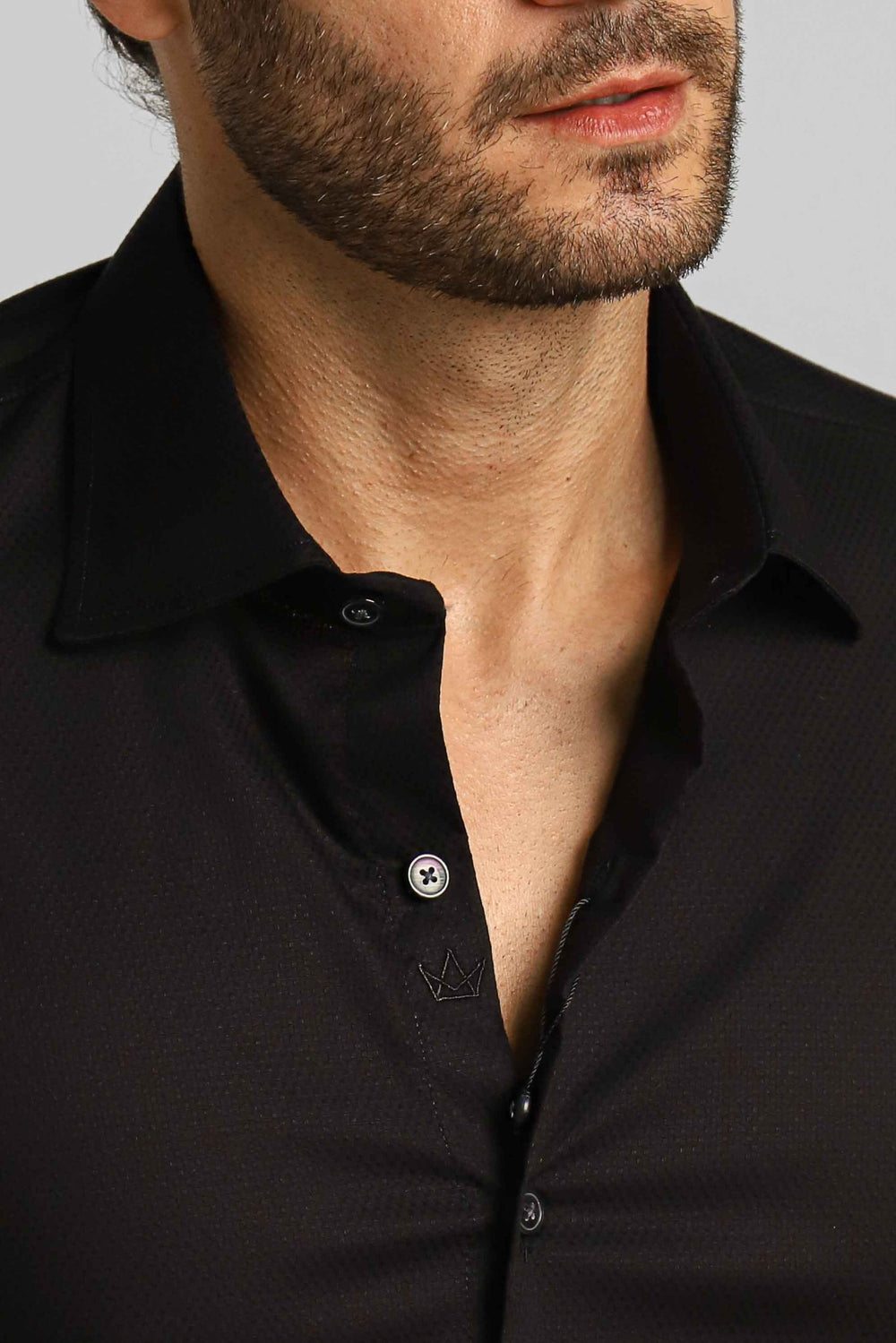 Camisa Dom Henrico ml Slim Fit Maquinetada - Henri Store