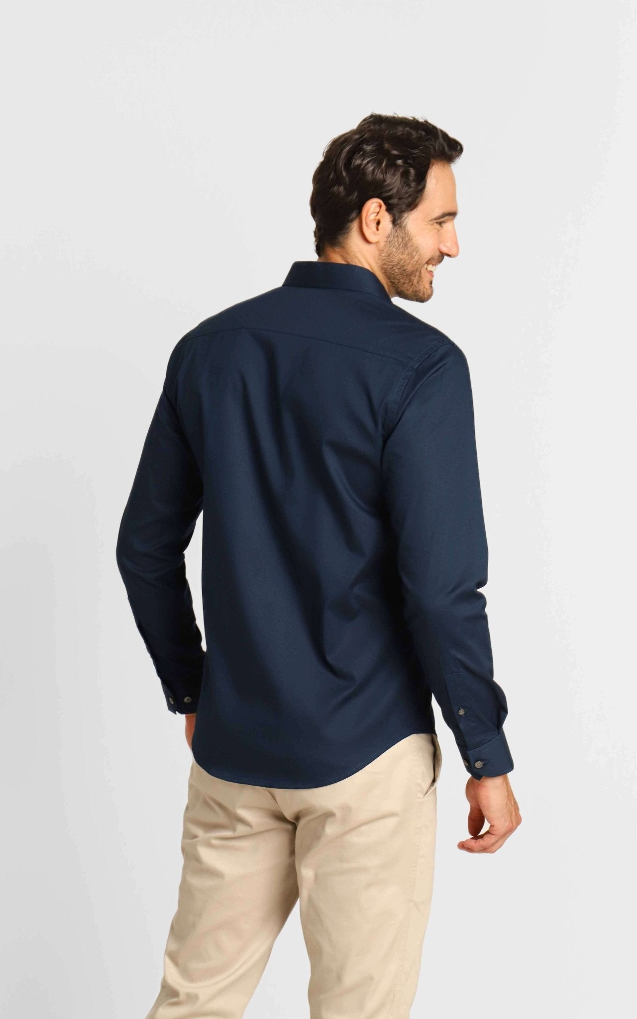 Camisa Dom Henrico ml Slim Fit Maquinetada - Henri Store