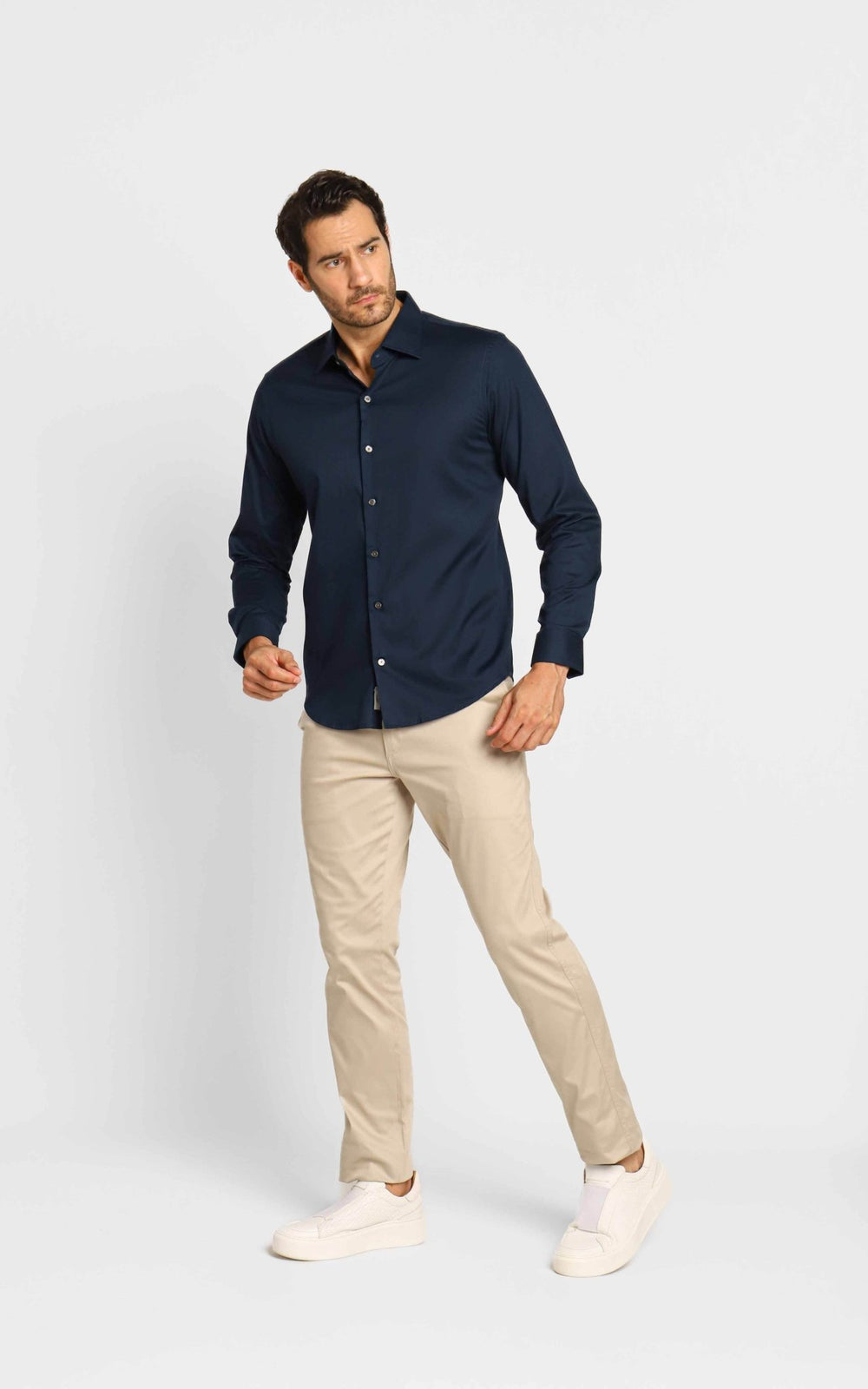 Camisa Dom Henrico ml Slim Fit Maquinetada - Henri Store