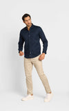 Camisa Dom Henrico ml Slim Fit Maquinetada - Henri Store