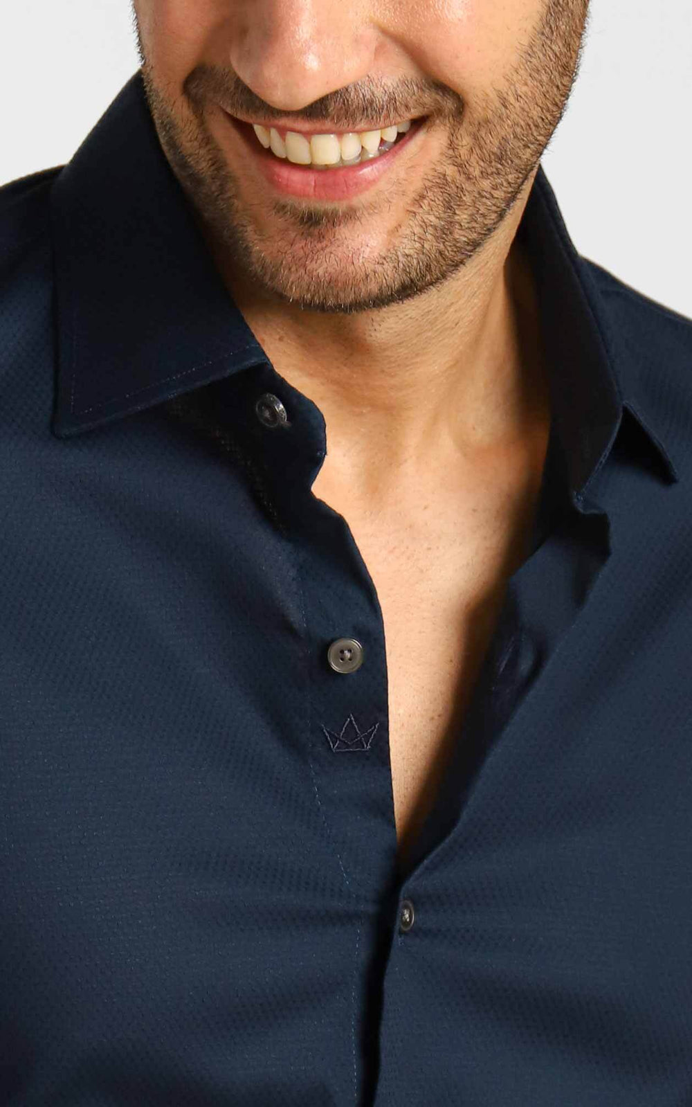 Camisa Dom Henrico ml Slim Fit Maquinetada - Henri Store