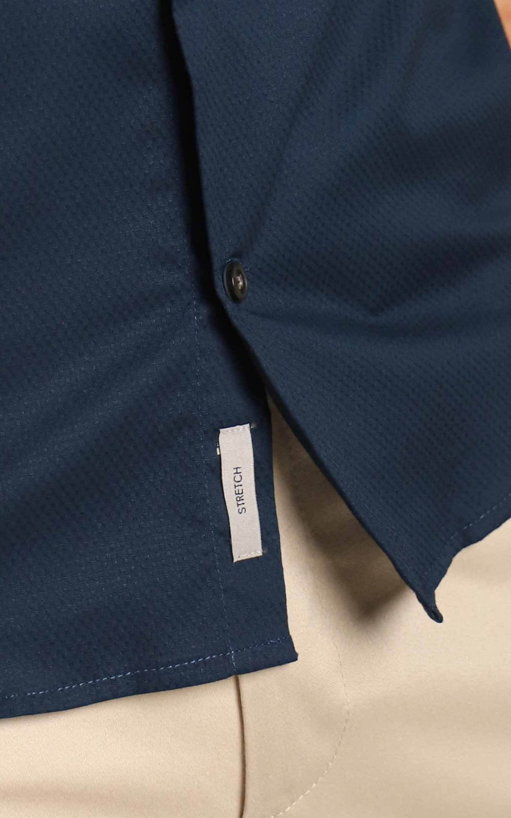 Camisa Dom Henrico ml Slim Fit Maquinetada - Henri Store