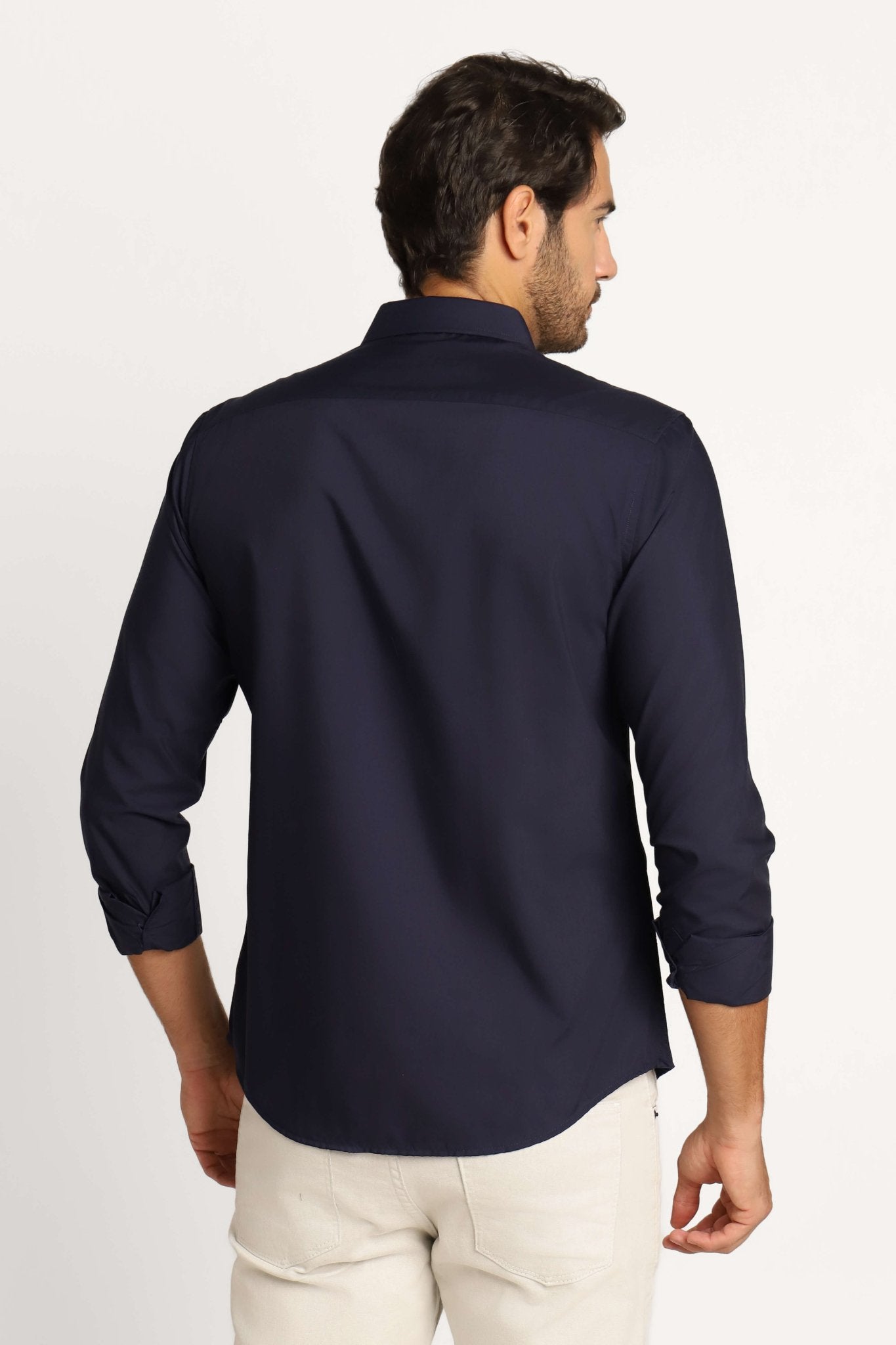 Camisa Dom Henrico Ml Slim Fit Marinho - Henri Store