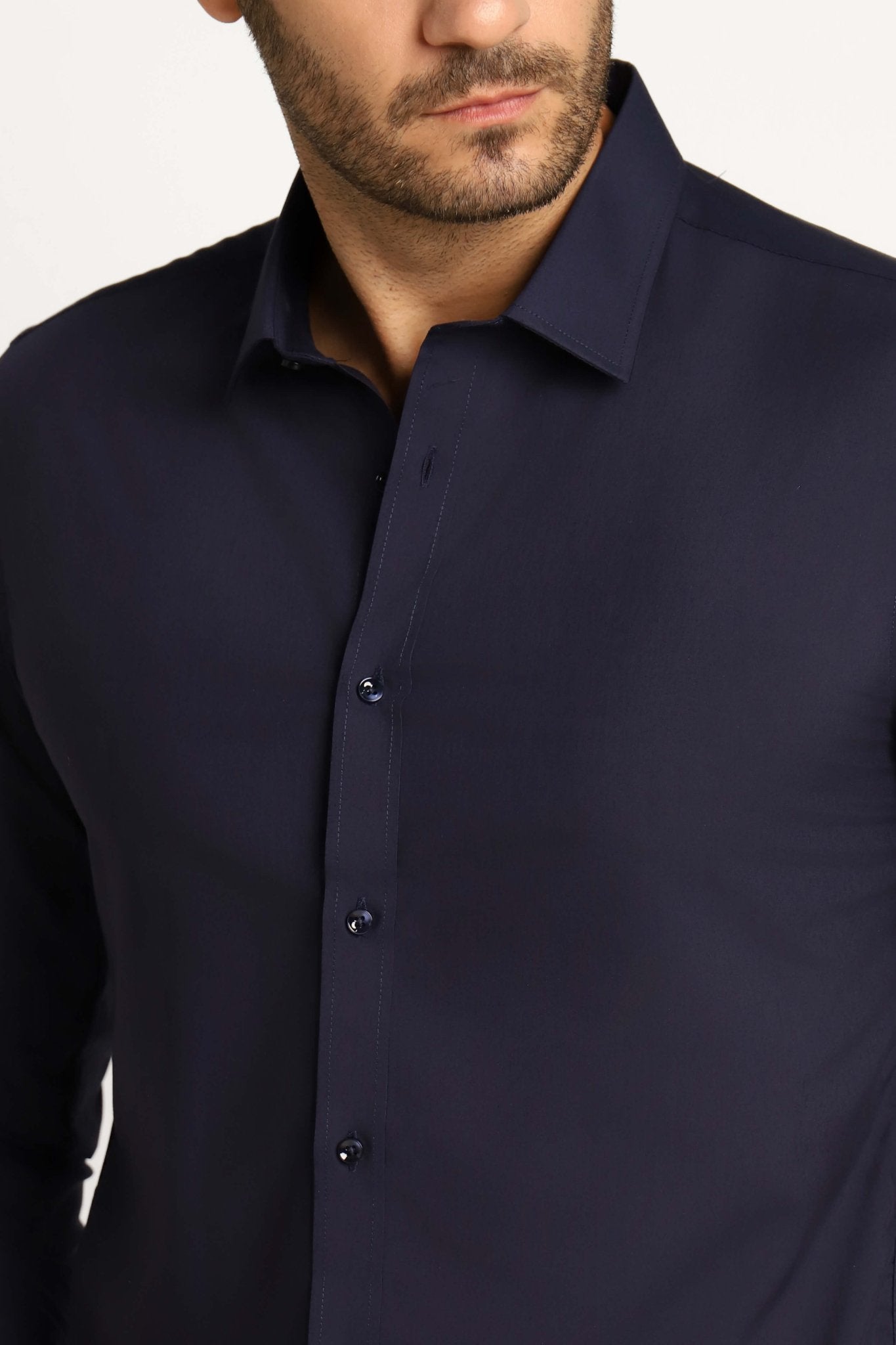 Camisa Dom Henrico Ml Slim Fit Marinho - Henri Store
