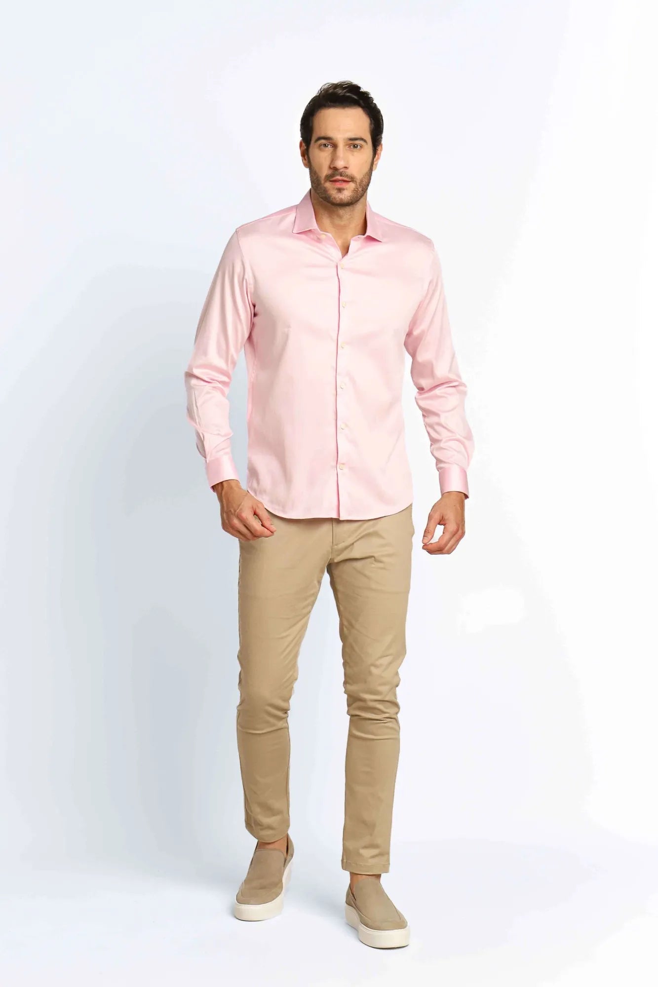 Camisa Dom Henrico ml Slim Fit Milano Acetinada - Henri Store